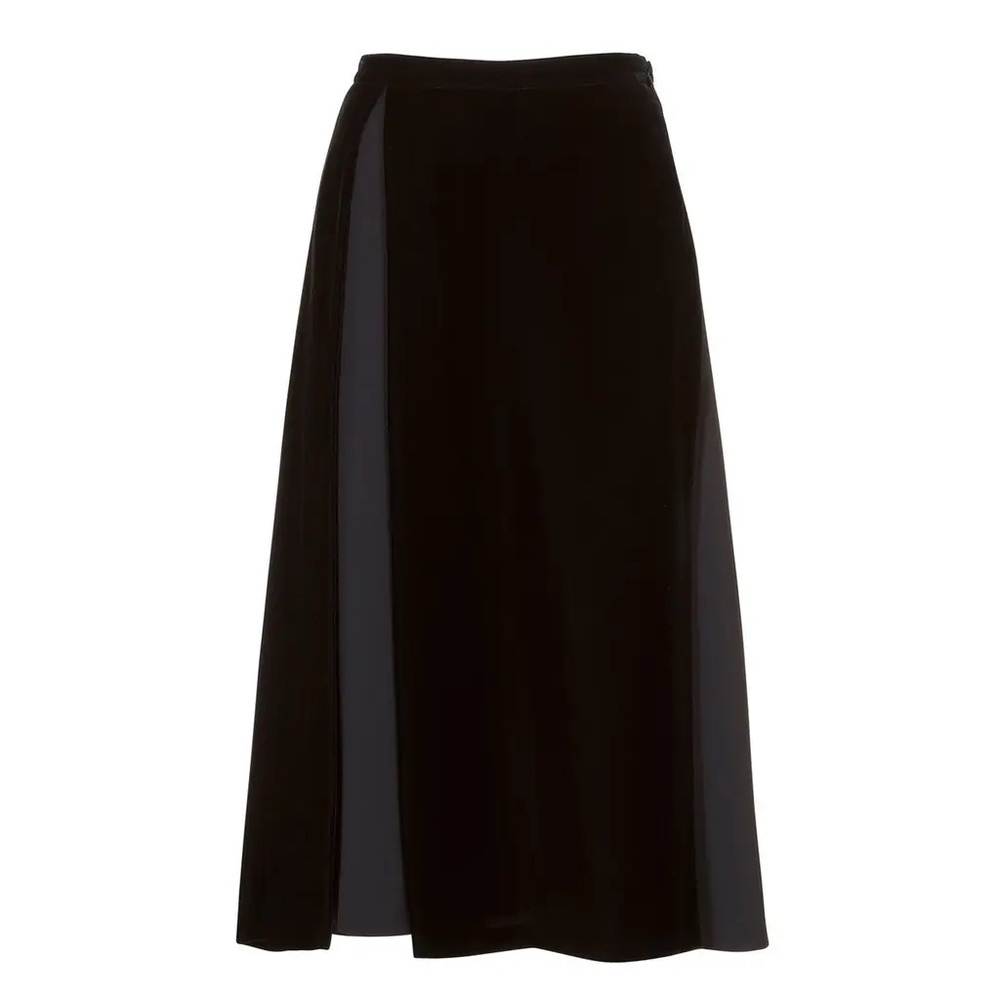 MaxMara Studio Velvet Black Midi Skirt US XS/Size 2